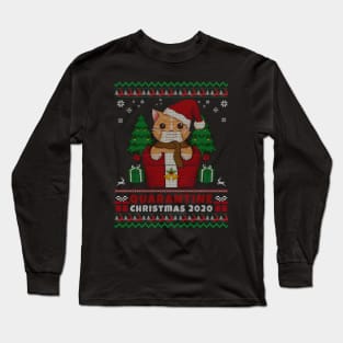 Quarantine Christmas 2020 - cat funny Tshirt Long Sleeve T-Shirt